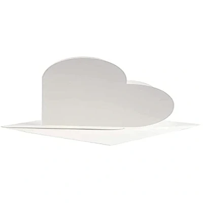 Image of Create Crafts 23760 Craft Heart Shaped Cards off white 10pk,14 x 14 cm