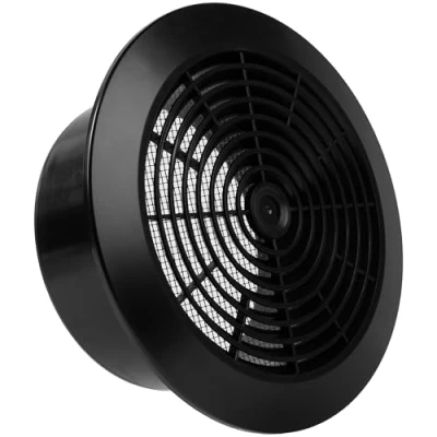 Image of Vent Systems 150 mm / 5.90&#039;&#039; Inch Black Plastic Dismantable Ceiling Grille Round Air Louver Grill Cover Nylon Screen HVAC Vents for Bathroom, Home Office, Kitchen