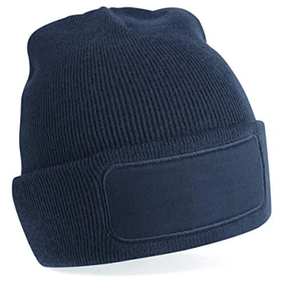 Image of Beechfield Patch Beanie Graphite Grey