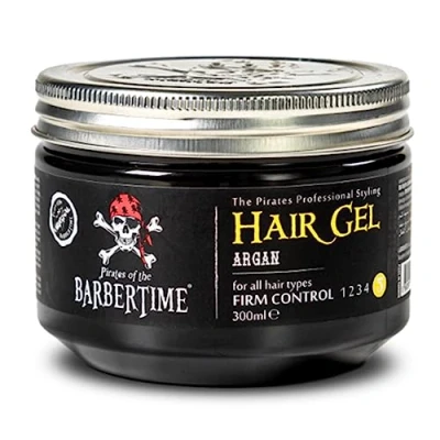 Image of BARBERTIME Hair Styling Gel All Types Firm Control Scalp Nourished Shine and Protection Argan Oil 300 ml