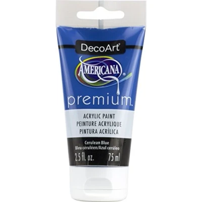 Image of Premium Acrylics Cerulean Blue Artist Paint, Acrylic, 3.8 x 13.7 cm