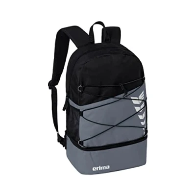 Image of Erima Unisex&#039;s Wings SIX Backpack, Slate Grey/Black, 30x18x45