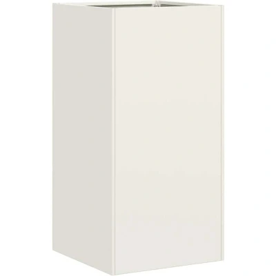 Image of vidaXL Planter White 40x40x80 cm Cold rolled Steel