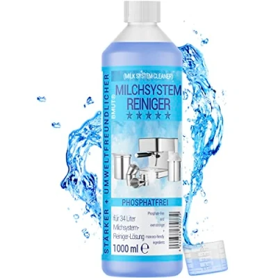 Image of 1 x 1000 ml milk system cleaner concentrate for fully automatic coffee machine, frother, foam cleaner, universal all manufacturers