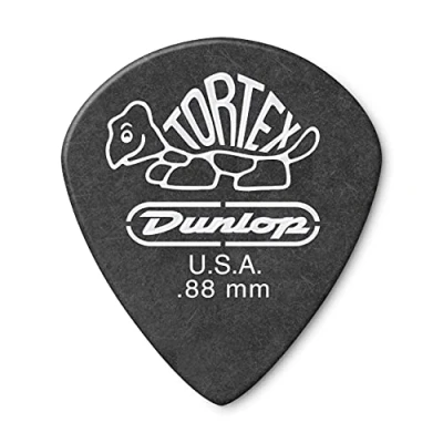 Image of Dunlop 0.88 mm Guitar Picks, Pitch Black, Tortex Jazz Sharp Tip, 72 Count
