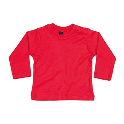 Image of BABYBUGZ Baby Boys/Girls Long Sleeve T Shirt Red 6 12 Months
