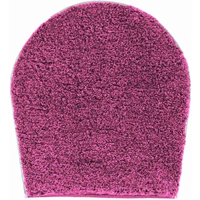 Image of Grund Bath Mat 27 mm, Ultra Soft and Absorbent, Anti Slip, 5 Years Warranty, MELANGE, Toilet Seat Cover 47x50 cm, Berry
