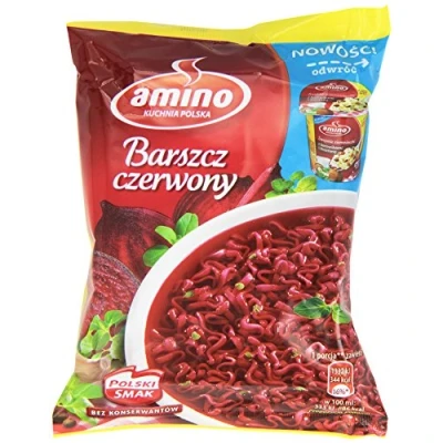 Image of UNILEVER Amino Beetroot Soup Red Borsch 66 g (Pack of 22)