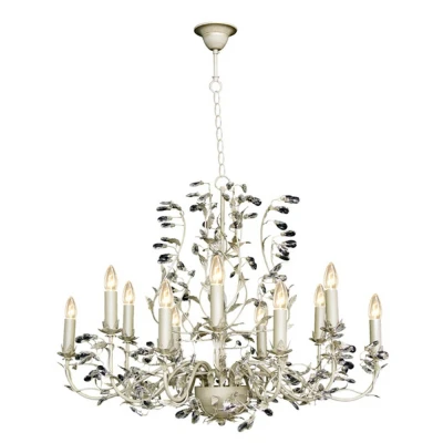 Image of Michelan 12 Light Multi Arm Chandeliers Cream