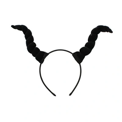 Image of Zac&#039;s Alter Ego Reshapable Black Twisted Devils Horns Headband
