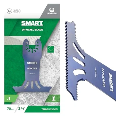 Image of SMART Trade Series 70mm Drywall/Plasterboard Cutting Multi tool Blade. Suitable for most tools, Universal Open Back
