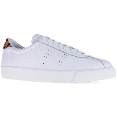 Image of Superga 2843 COMFLEALEOPARDU women&#039;s Shoes (Trainers) in White