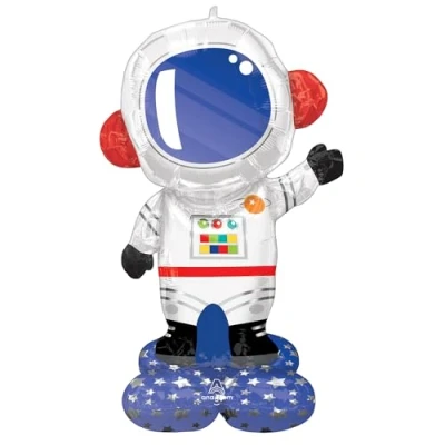 Image of amscan 4281111 Airloonz: Astronaut Foil Balloon P70 (32&quot;/81Cmx 57&quot;/144Cm)