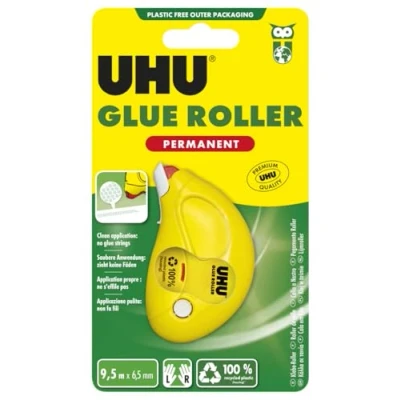 Image of UHU Glue Roller Permanent 9.5 M x 6.5 mm