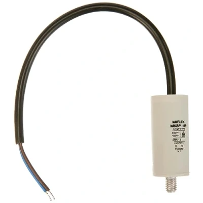 Image of Start up capacitor motor 3.5µF 450V 25 x 53 mm cable M8; Miflex 3.5uF