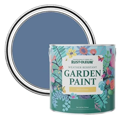 Image of Rust Oleum Blue Mould Resistant Garden Paint In Matt Finish River 2.5L