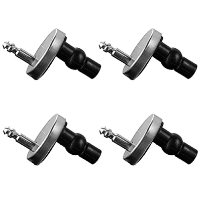 Image of 4 Pcs Toilet Seat Hinges Fixings, Quick Release Top Fix Blind Hole Fittings Expanding Rubber Screws, Home Office Restroom (T 55mm)