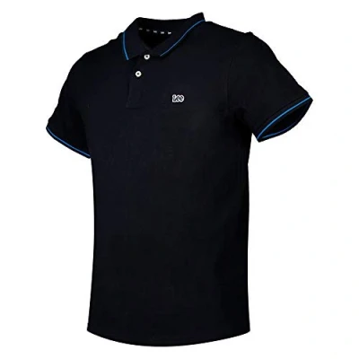 Image of Lee Men&#039;s Pique Polo T Shirt, Ecru (Black 01), 4XL