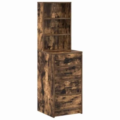 Image of vidaXL Highboard Smoked Oak 40x41x135 cm Engineered Wood