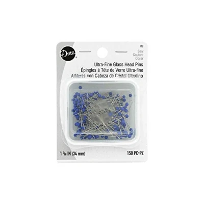 Image of Dritz Ultra Fine Glass Head Pins Size 22 150/Pkg, Alloy Steel, Silver, 1 3/8 inch
