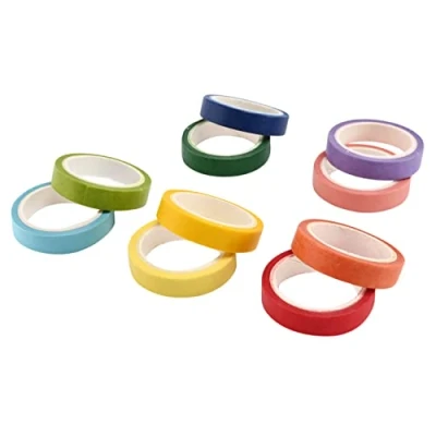 Image of Zemily Decorative Washi Tape DIY Rainbow Sticker Masking Paper Set 10