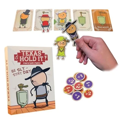 Image of Joking Hazard Texas Hold It Card Game Wild West Bathroom by Cyanide &amp; Happiness Push Your Luck Party for 2 6 Players Hilarious Fun Night