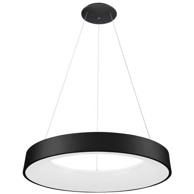 Image of Italux Lighting Modern LED Hanging Pendant Black Warm White 3000K 4400lm