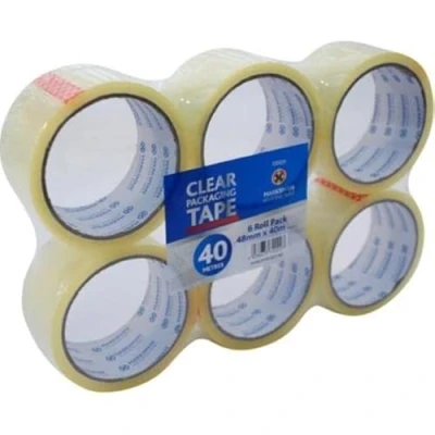Image of Marksman Adhesive Tape Clear Packing Tapes 6 Pack 48mm x 40m