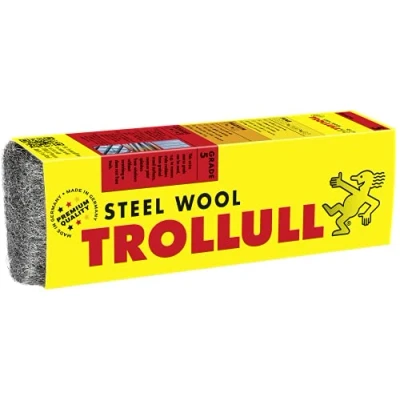 Image of TROLLULL Steel Wool Wire 200g coarse 5 removes slurry stains from wood, paint splashes glass, rust tools