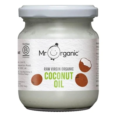 Image of Mr Organic Raw Virgin Coconut Oil 200ml Vegan, Gluten Free, Non GMO, and for Cooking