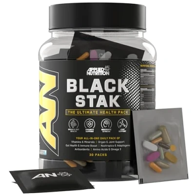 Image of Applied Nutrition Black Stak Complete Performance Complex 30 All in One Sachets for Health and Immune Support with Multivitamins Antioxidants Aminos Minerals Enzymes More