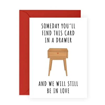 Image of Central 23 Anniversary Card For Husband Wedding Wife Boyfriend Sweet Gifts Him Or Her Girlfriend Comes With Fun Stickers