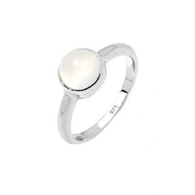 Image of Elli Ring Ladies Solitaire with Moonstone in 925 Sterling Silver