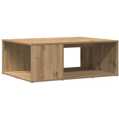 Image of vidaXL coffee table artisan oak rectangular surface/engineered wood accent with storage living/lounge room modern furniture