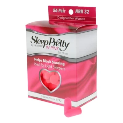Image of Hearos Sleep Pretty in Pink Women&#039;s Ear Plugs, 56 Count