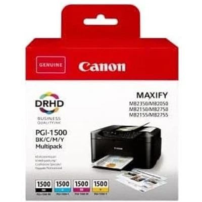 Image of Canon PGI 1500 BK/C/M/Y Ink Cartridge Multi Pack