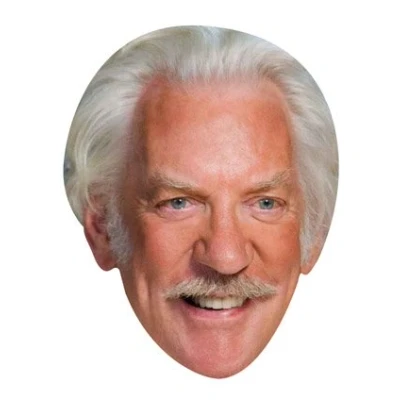 Image of FoxyPrinting Donald Sutherland Celebrity Cardboard Party Face Mask Fancy Dress