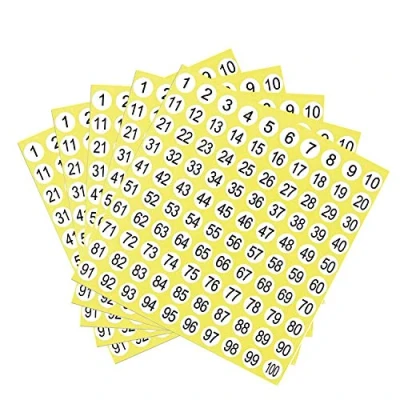 Image of Number Stickers,50 Sheets 1 100 Round Self Adhesive Numbered Stickers Small Numbers Labels,Diameter cm
