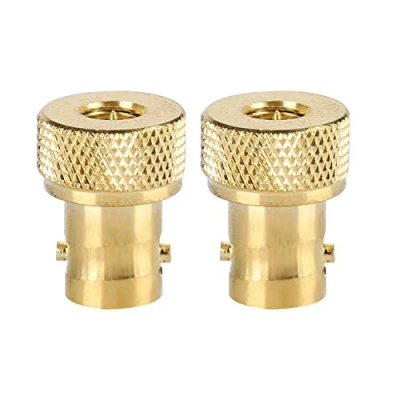 Image of BNC Female To SMA Male Adapter,2 Pcs Gold Convert Adapter Connector,BNC Connectors With High Temperature Resistance For Antennas,Wireless LAN Devices,Coaxial Cables