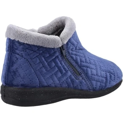 Image of Fleet &amp; Foster Perendale Womens Slipper Boots Navy 8 UK