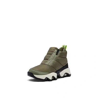Image of Sorel Women&#039;s Kinetic™ Impact Puffy Zip WP, Stone Green, Black, 7 UK