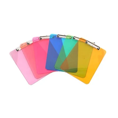 Image of Amazon Basics Plastic Clipboards, Pack of 6, Letter, Assorted Color
