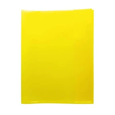 Image of HERMA 19623 Quart Transparent Yellow Notebook Covers, Pack of 10, Book Covers Made Durable, Wipe Clean &amp; Extra Thick Polypropylene Film, Cover Set for School Notebooks,