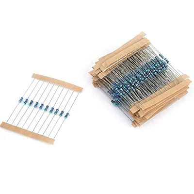 Image of Resistor Kit, 30 Values 300Pcs Metal Film Resistance 1/4W 1% Tolerance 10 1M Ohm Resistors for DIY Electric Projects
