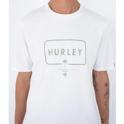 Image of Hurley Mens M Laguna Tee T Shirt, White/Blue, S EU