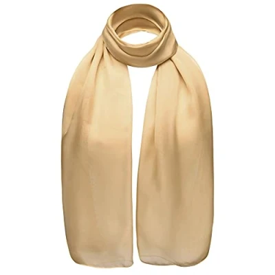 Image of Basic Sense Plain Chiffon Soft Sheer Scarf, Beige