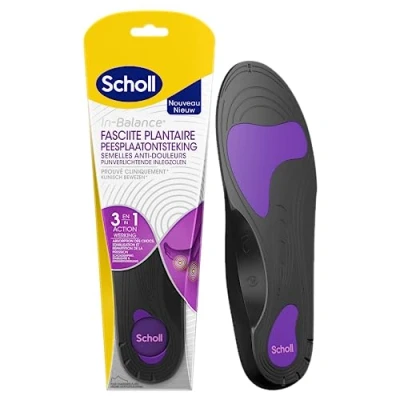 Image of Scholl in Balance Orthopaedic Insole for Plantar Fasciitis Clinically Proven 1 Pair Size M 40 42