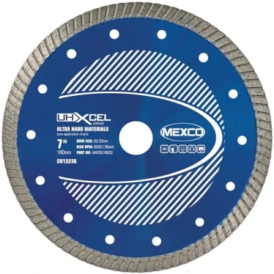 Image of Mexco UHXCEL Ultra Hard Materials Diamond Blade 180 x 22mm