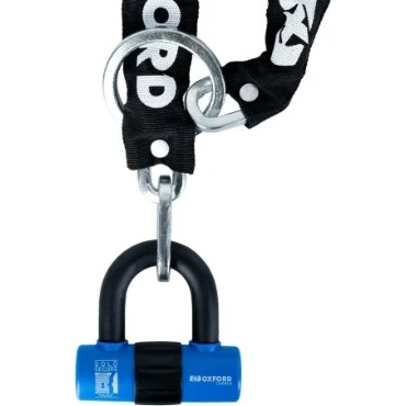 Image of Oxford Chain8 Sold Secure Silver Chain &amp; Mini Shackle Lock