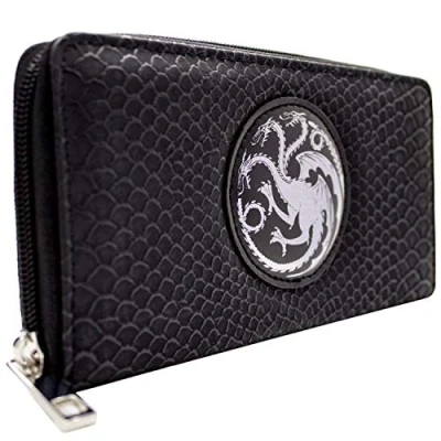 Image of Game of Thrones Fire and Blood Purse Clutch Coin Pocket &amp; Card Holder, Black